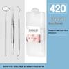 Dental Oral Care Tool Set: Stainless Steel Mouth Mirror, Probe, Tartar Remover, Toothpick