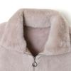 Women's autumn and winter stand-up collar sleeveless vest retro European and American fur integrated casual vest French thermal jacket