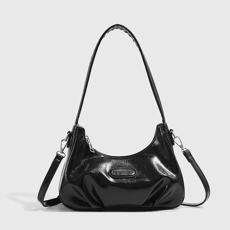 

Trendy and Versatile Single-shoulder Crossbody Bag for Women, with A Sense of High-end Design and A Crescent-shaped Underarm Bag чорний