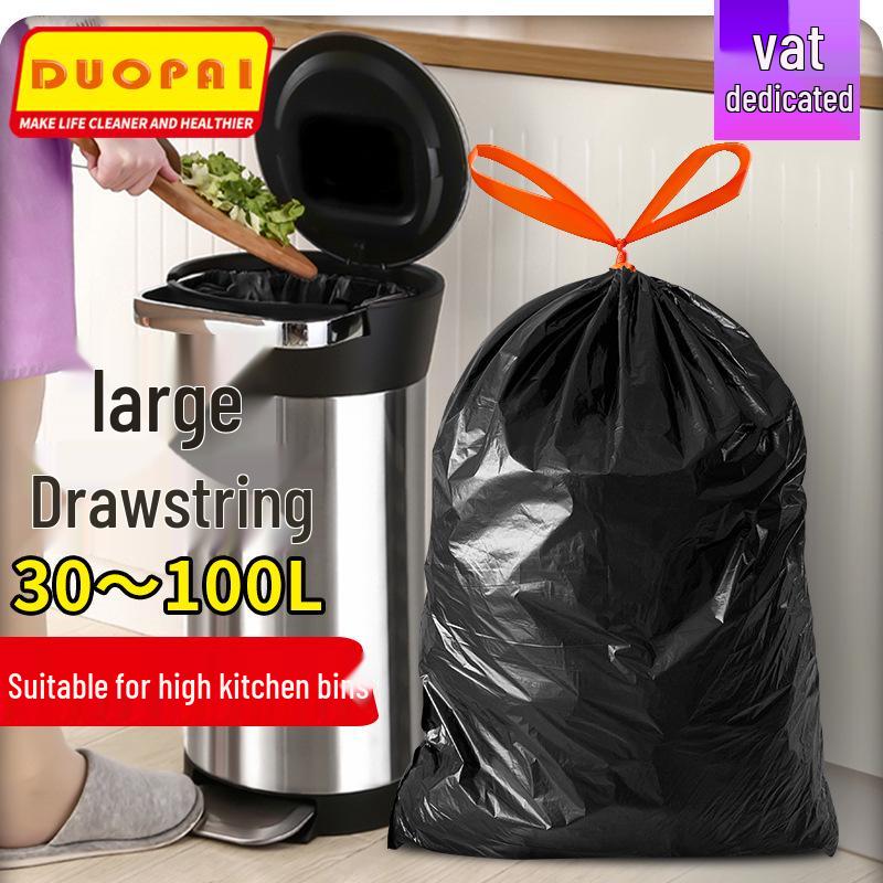 Silné velké pytle na odpadky se stahovací šňůrkou pro komerční a kuchyňské použití