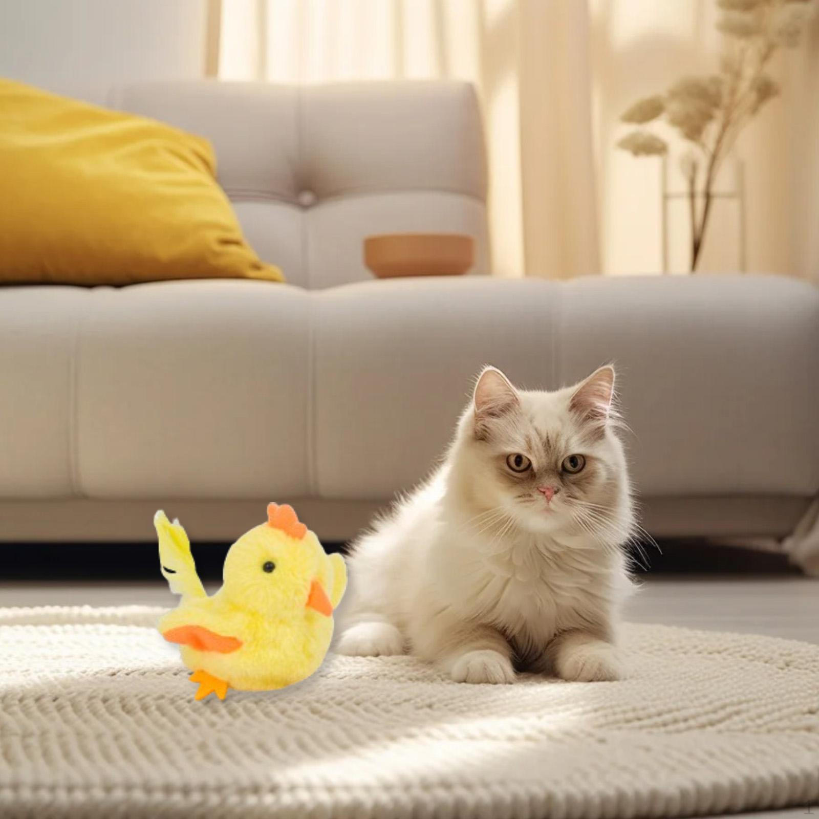 

Автоматические игрушки для кошек, забавные игрушки для упражнений с котятами, перезаряжаемая электрическая интерактивная игрушка для Yellow Chicken