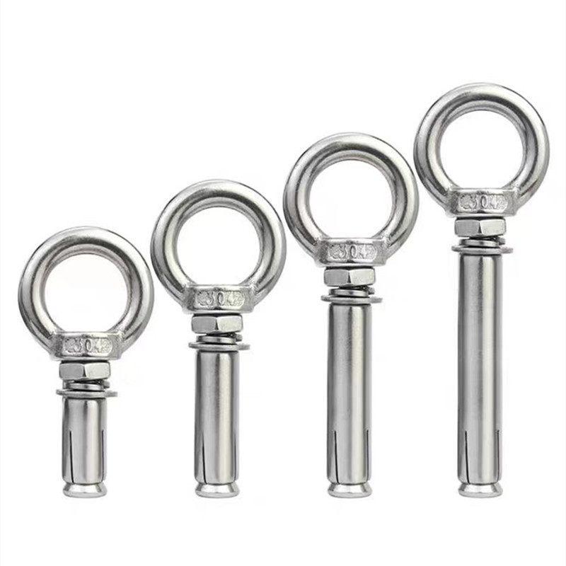 304 Stainless Steel Expansion Bolt with Ring Hook, M6/M8/M10/M12.