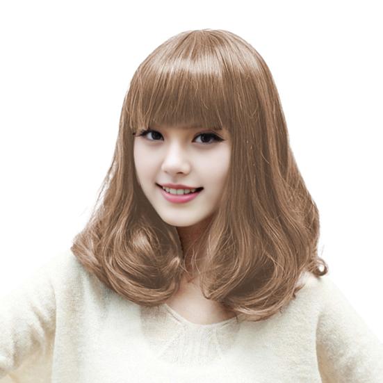 

Жіноча модна термостійка довга кучерява перука, косплей, повні перуки 40cm світло-жовтого кольору