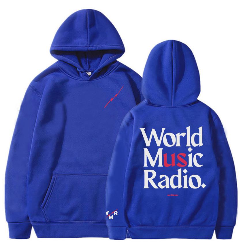 World M-US-ic Radio Hoodies Jon Batiste Drink Water Sweatshirt Long Sleeve Fashion Hooded Pullovers Print Clothing