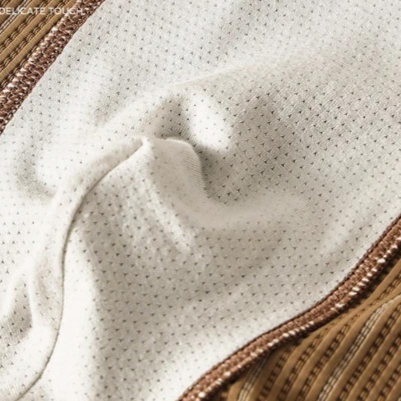 Men's Cotton Underwear Striped Mid-rise Boxer Shorts Male Comfortable Breathable Underpants U Bulge Pouch Sexy Panties