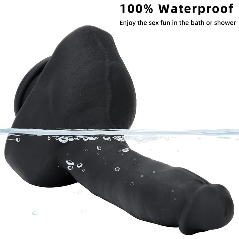 Woman Masturbation Device Black Red Liquid Silicone Soft Simulation Big Dildo Dildo Backyard Anal