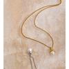 Yhpup Stainless Steel High Quality Korean Style Simulated Pearls Round Pendant Necklace for Women Trendy Cast Jewelry Wholesale