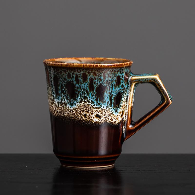 

Kiln-changed espresso cup Italian latte cup creative niche ceramic afternoon teacup retro coarse pottery medieval cup 100mL