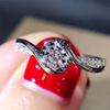 Creative Design Women's Dazzling Zirconia Wedding and Engagement Ring Jewelry