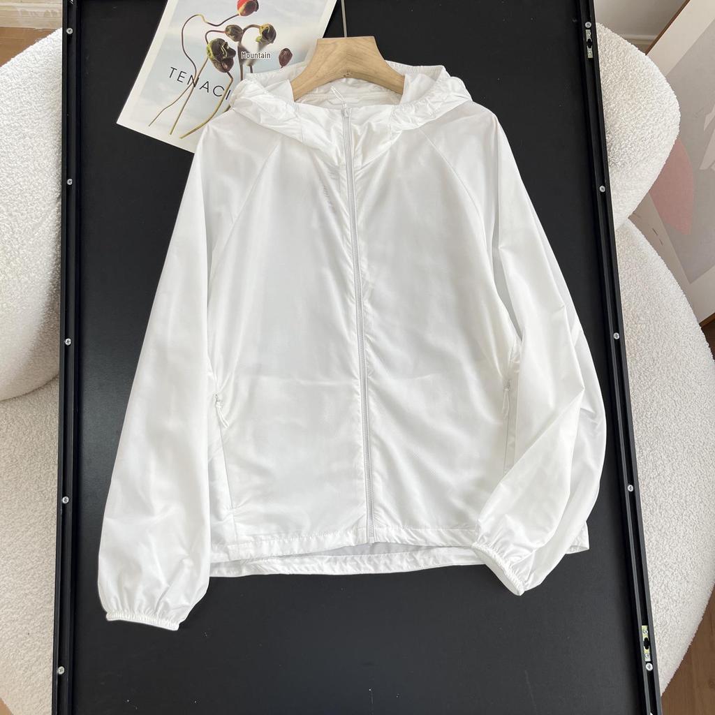 2025 Women's Japanese-Style Lightweight White Hooded Sun-Protective Jacket