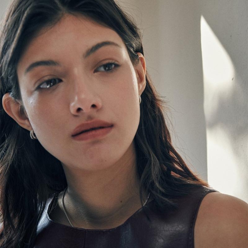 Verte 925 Silver   Dew Earring Epais Lien deux.Silver.205