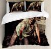 Scary Horror Movie Duvet Cover Set Dark Terror Killer Bloody Bedding Set Horrible Halloween Quilt Cover Single/Double/King Size