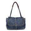 Simple denim bag women's new popular casual shoulder bag large capacity tote bag fashion messenger bag