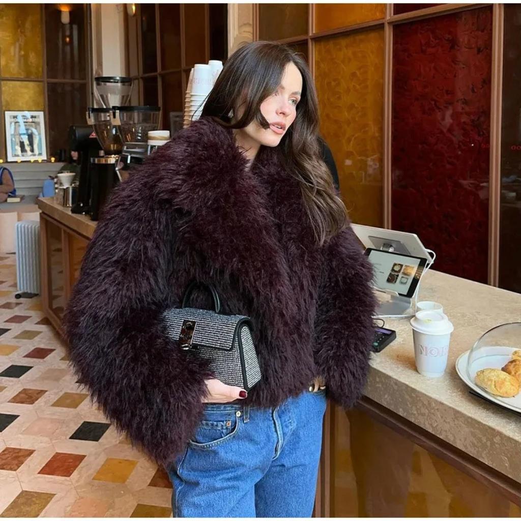 Imitation Short Beach Wool Women Fox Fur Coat New Autumn Winter Warm Fur Coat Faux Temperament Elegance Women for Coat