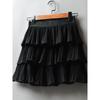 Anti Glare Elastic Waist Lovely Skirt Elastic Waist Loose Pleated Skirt