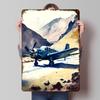 War Plane Printed Poster Customized Retro Wall Art Vintage Metal Tin Signs for Home Gaming Room Decoration Cozy Custom Plate