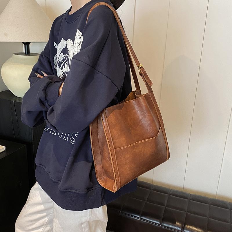 Premium Sense Bag Large Capacity Women'S Fashion Simple Shoulder Underarm Tote Bag