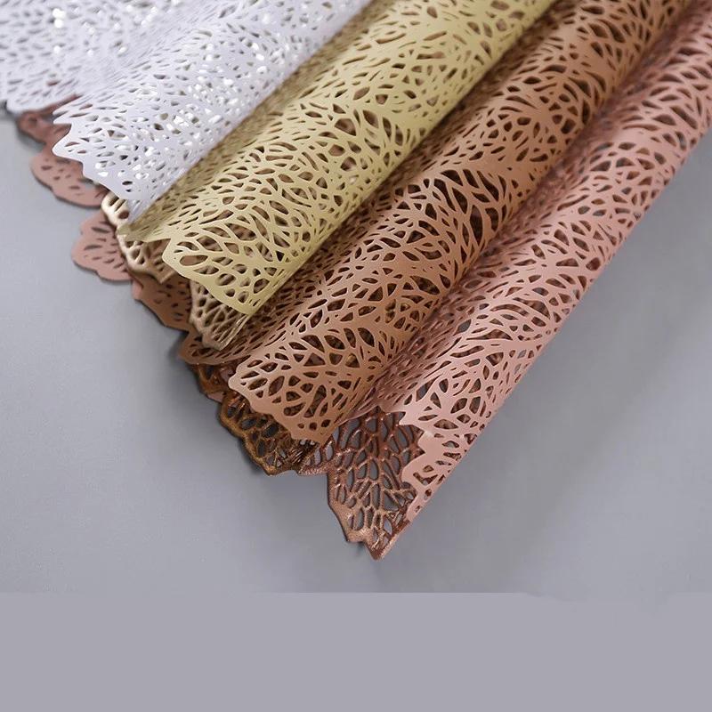 Platzset für Esstisch Untersetzer Blatt Simulationspflanze Tasse PVC Couchtischmatten Küche Weihnachten Heimdekoration