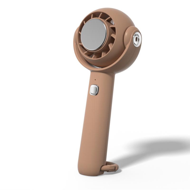 Cross-border New High-speed Handheld Small Plastic Fan Turbo Fan Portable USB Charging Brushless Motor Ice Cooling Neck-Hanging