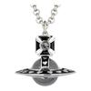 VIVIENNE WESTWOOD [NANA Eigenmarke] Kugelmuster Halskette Damen Silber/Schwarzes Emaille/Schwarzer Diamantkristall/Grau 630203IJ-02P741
