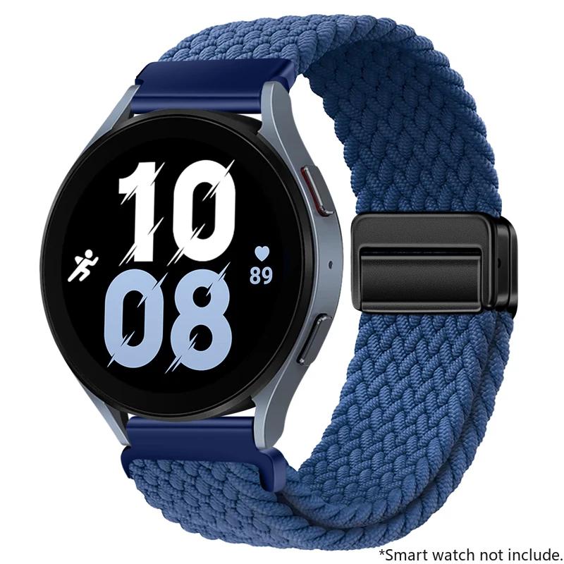 22mm 20mm Nylon Buckle Strap for Huawei Watch GT5 4 3 2 46mm/4Pro 3Pro Bracelet for Samsung Watch7/6/5/4/Classic Adjustable Belt