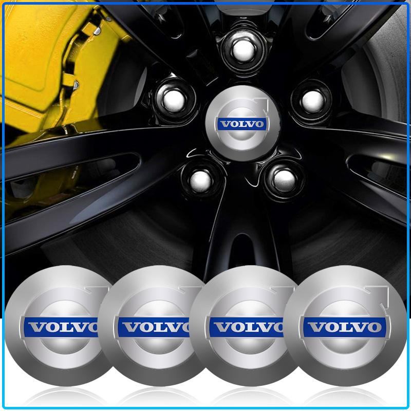 4pcs Car Wheel Center Hub Cap Stickers Rim Cover Emblem Decal For Volvo XC90 XC60 XC70 XC40 V90 V60 V40 C70 C30 S80