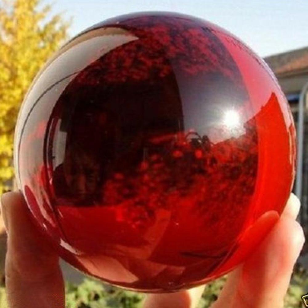 40/50/60mm Asian Rare Natural Red K9 Crystal Ball Healing Magic Sphere Stone Decor 40mm