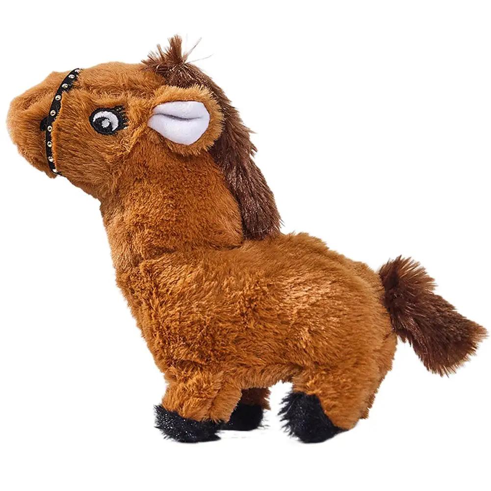 

1Interactive Plush Electric Horse Toy Realistic Walking Pony Cute Electronic Pet For Children Boys Girls Without Battery H1Y7