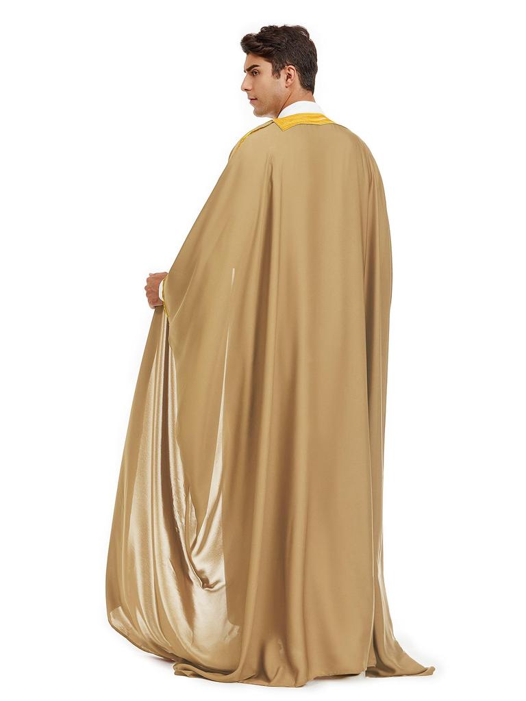 Satin Embroidered Arabic Graduation Gown and Cape