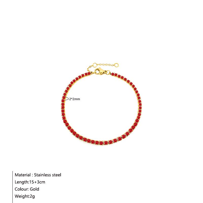 

European & American Luxury Geometric Zircon Tennis Bracelet Steel