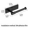 1PC toilet tissue holder stainless steel wall hanging non-punching bathroom toilet roll holder toilet paper holder paper tube holder