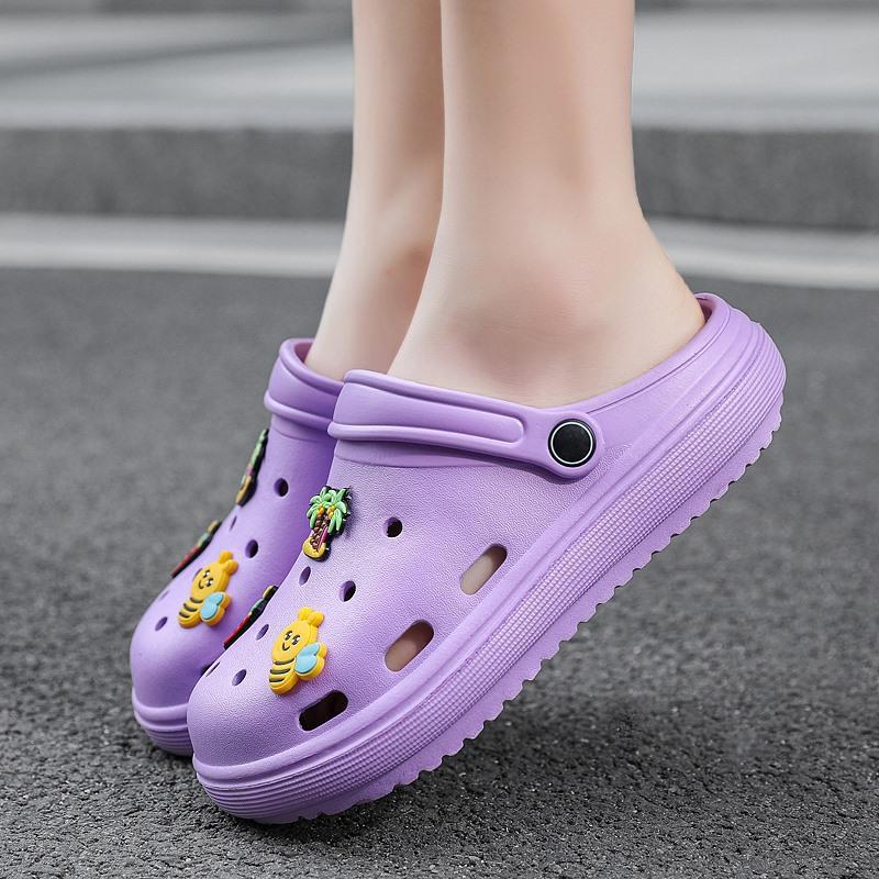 Outdoor fashion casual versatile women's wear-resistant and non-slip new ultra-light hole shoes accessories shoe buckle jewelry shoe flowers are cute
