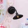 1:12 Dollhouse Miniature Led Lamp Desk Lamp Black Wall Lamp With Switch Furniture Model Decor Toy