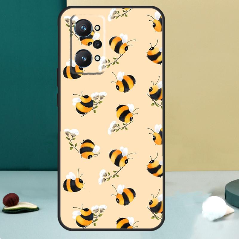 Bee Bumblebee Pattern For Realme 13 12 10 11 14 Pro Plus GT 6 5 6T GT7 Pro C55 C53 C51 C21Y C25S C75 C67 C61 Case