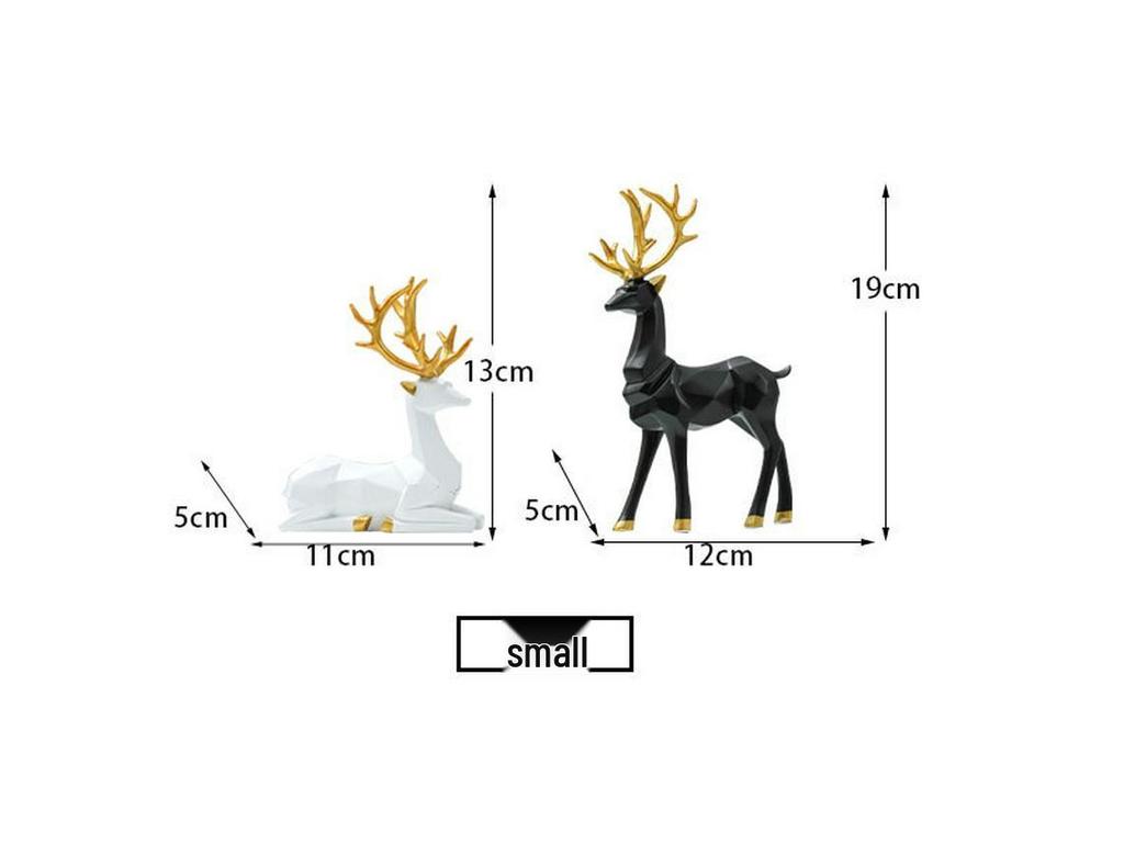 Nordic Resin Origami Elk Ornament for Living Room Decoration - Housewarming Gift