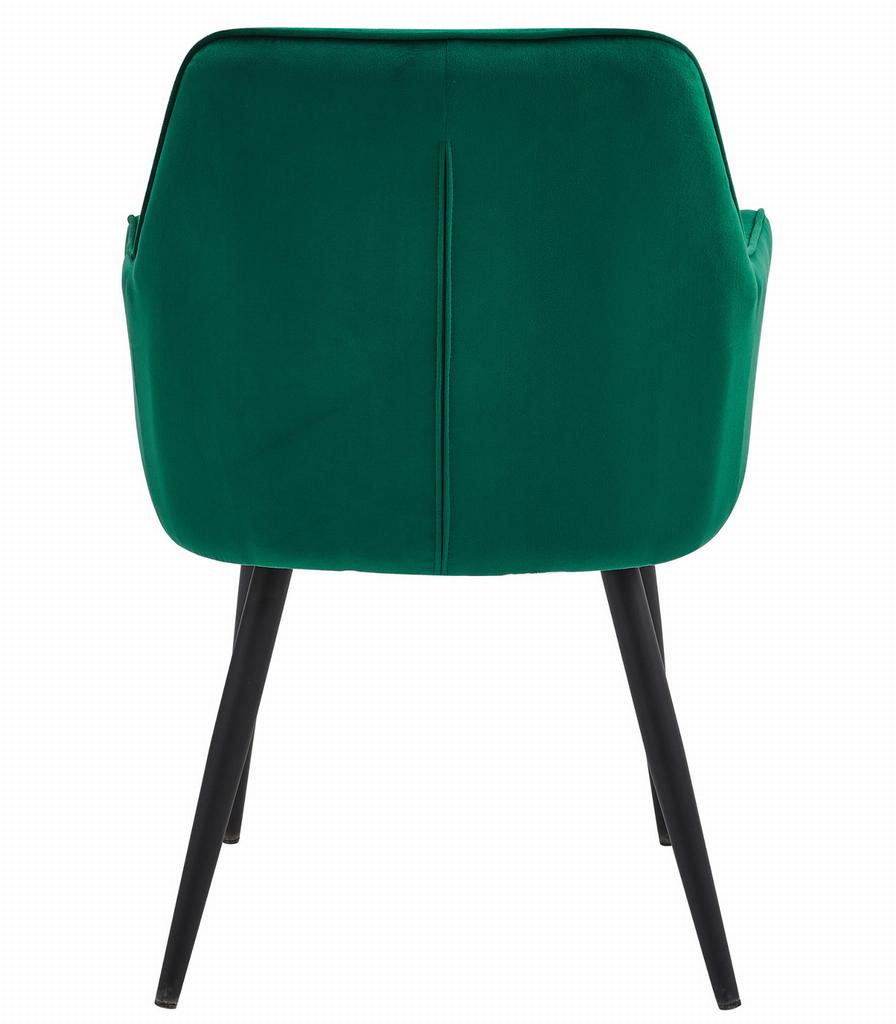 Jork Chair - Dark Green Velvet / Black Legs X 2