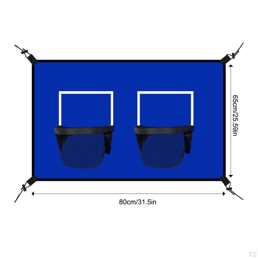 Trampoline Basketball Hoop Set with Double Basket Rims Waterproof Accessories Toy
