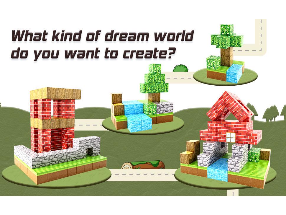 Minecraft Magnetic Cube Building Blocks - Children's Primitive Forest Construction Toy