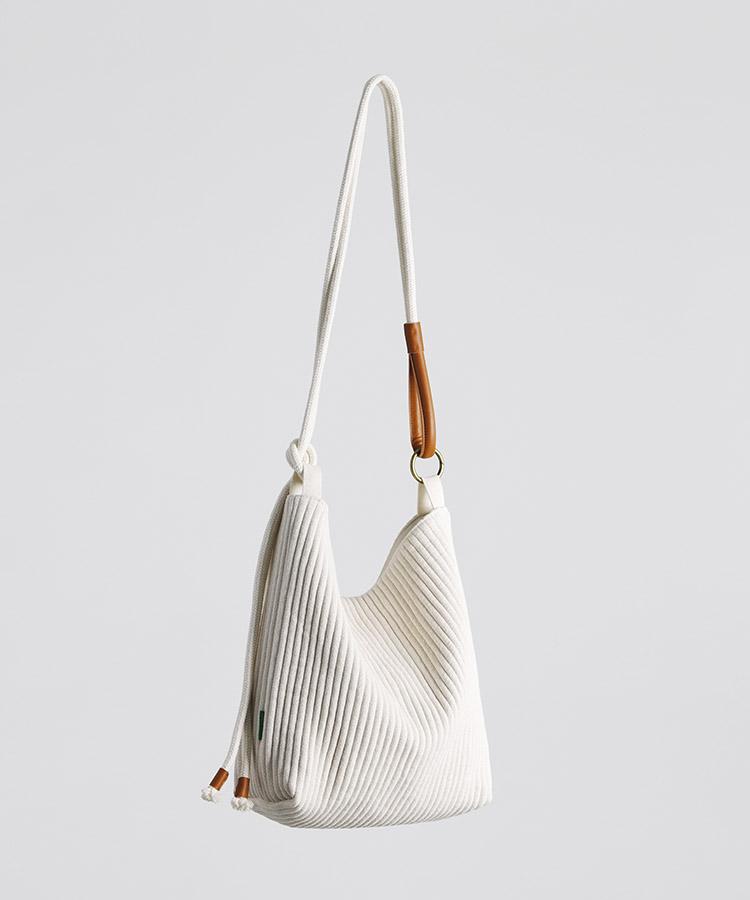 Green Stuff Loose Fit Rope Shopper Bag R2 Ribbed Corduroy - Ivory S