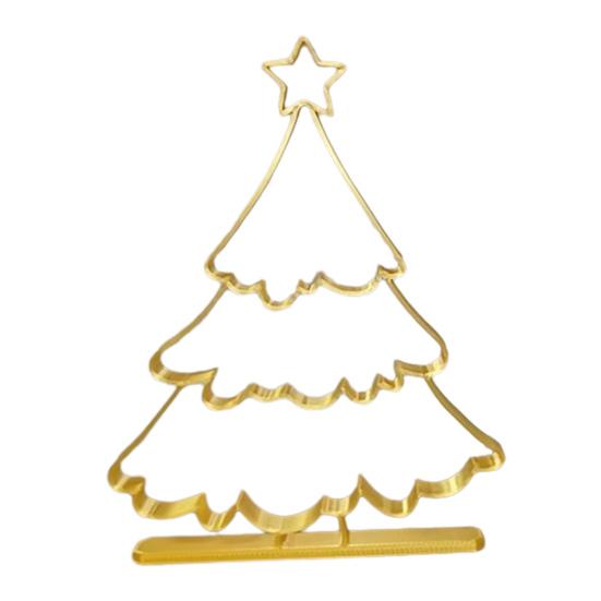 Christmas Party Supplies 3D Printed Hollow Tree Ornament, Modern Minimalist Festive Holiday Home Interior Accents Sculpture, Decorative Tabletop