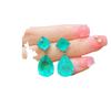 Orecchini Pendenti Blu Paraiba Smeraldo per Donna - Gioielli Simulati Stilizzati ed Eleganti