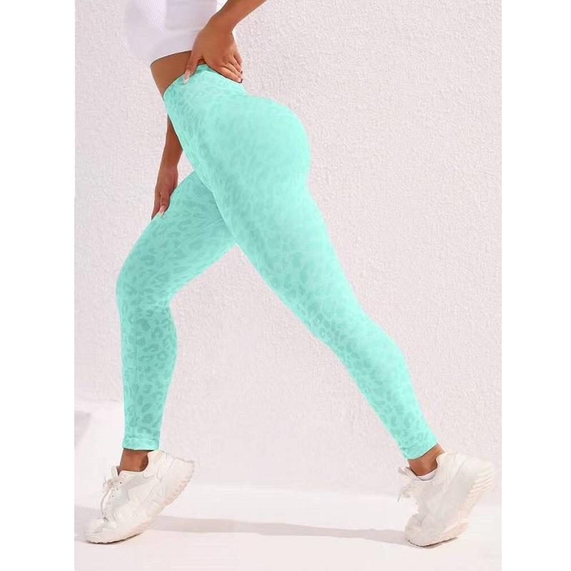 Sportovní legíny s vysokým pasem Dámské bezešvé leopardí jógové kalhoty Zvedání boků Trénink Fitness Venkovní legíny pro ženu