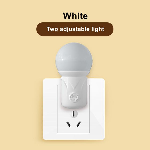 Portable Plug-in LED Night Light 2-color Baby Nursing Eye Sleep Light Bedroom Corridor Socket Lights Energy Saving Night Light