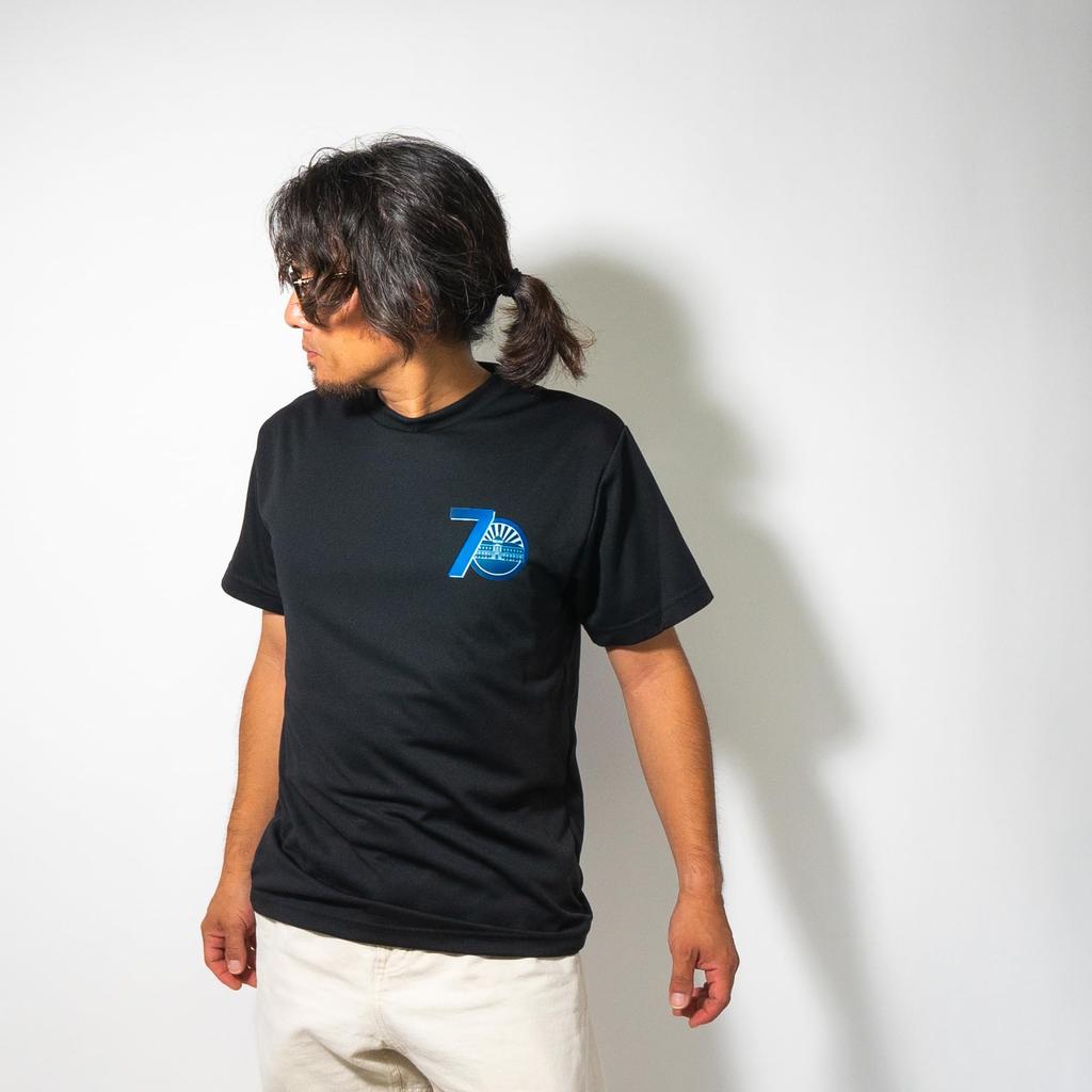 Fuji Uniforms JSDF T-Shirt (Kure District 70th Anniversary) JMSDF Military Commemorative T-Shirt, Dry-Wearing, 100% Polyester (Black, Size 3L)
