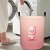 Dirty Laundry Basket, Pink Pig Cute Print with Handle Multi-Functional Laundry Basket, Fiber, Home Foldable Dirty Clothes Storage Basket, Large Capaci