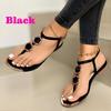 New Women Summer Plus Size  Beaded Sandals Ladies Flats Beach Shoes Flip Flops Thong Gladiator Bohemia Sandalias
