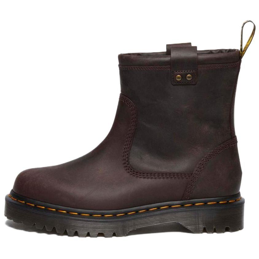 Dr. Martens Leather Commuter Versatile Simple Comfortable Ankle Boots Men ankle boots Dark-Brown 31880201