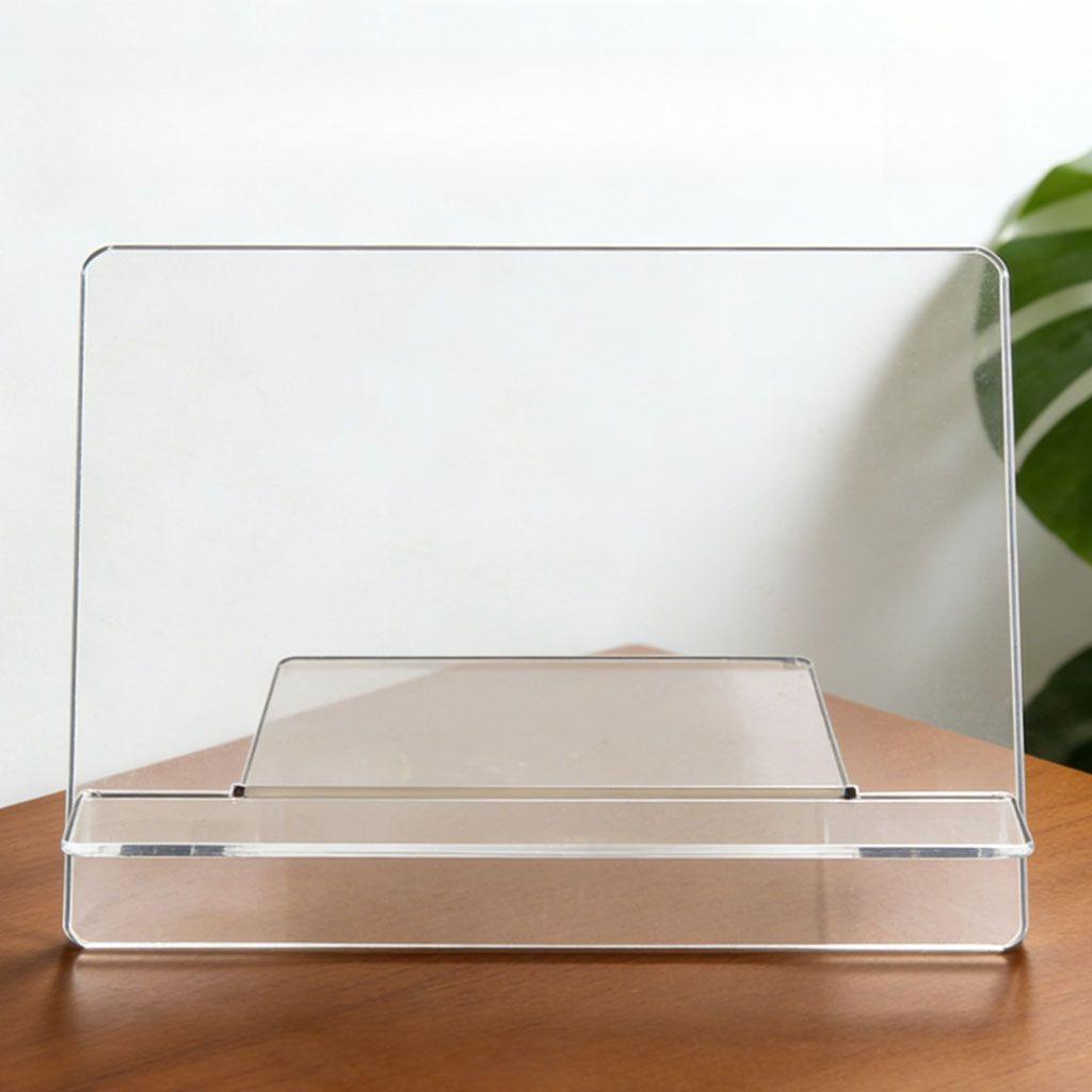 Thickened Transparent Acrylic Desktop Bookshelf Multi-functional Tablet Stand Reading Textbook Display Rack Office Study Watching TV Dramas Bracket