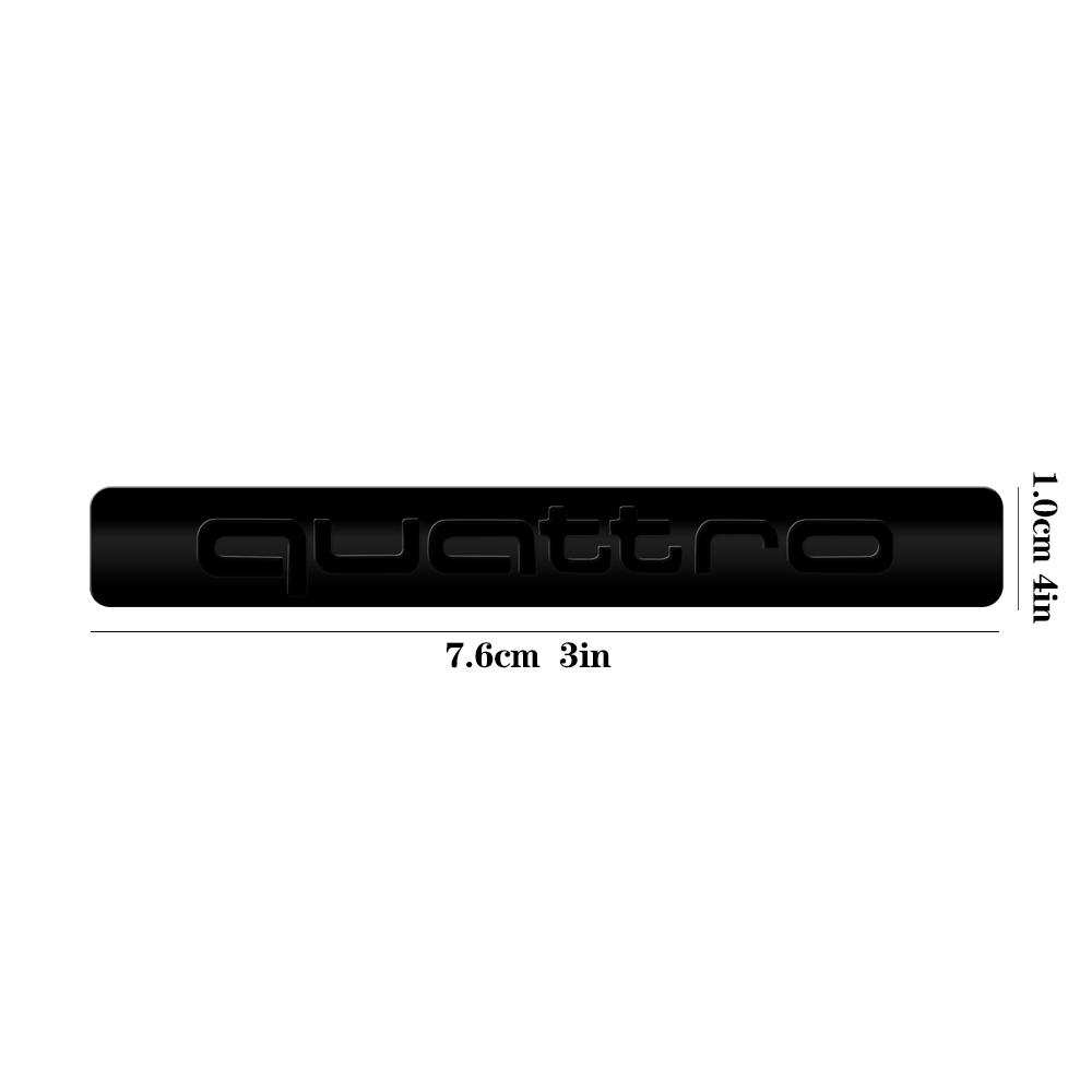 Car Styling Quattro Letter Logo Side Body Fender Trunk Sticker Decor For q2 A7 S1 B8 8P A3 A6 C7 Q7 Q5 Q3 Q2 Q1 Q2L A4 A5 A6L