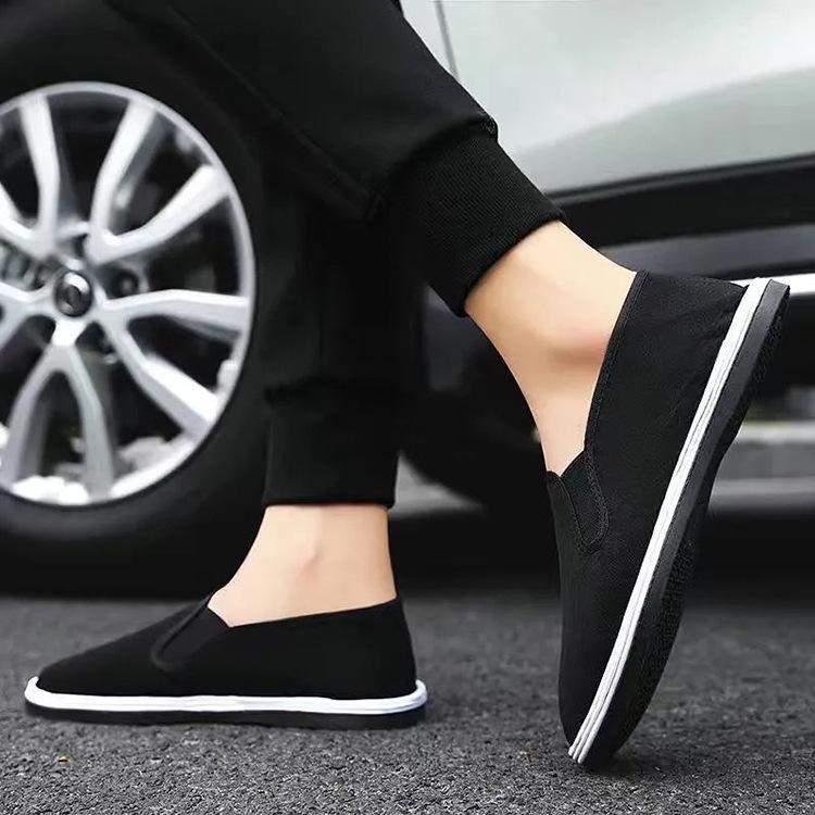 Beijing Old Cloth Shoes, Black Cloth Shoes for Men and Women, Breathable and Non-smelly Feet, Wear-resistant and Comfortable Construction Site Work
